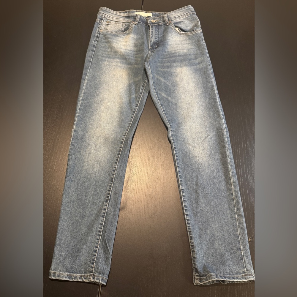 Men's Classic Blue Straight Jeans Refinery Republic Men's Jeans  32x30